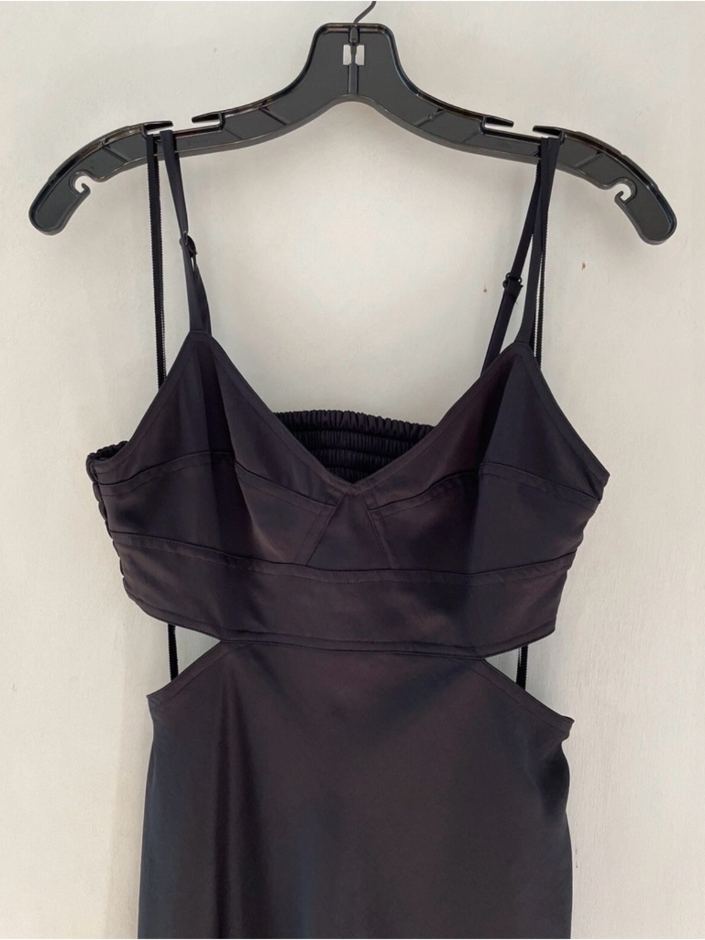 A.L.C. Black Midi Dress with Cutout Bodice